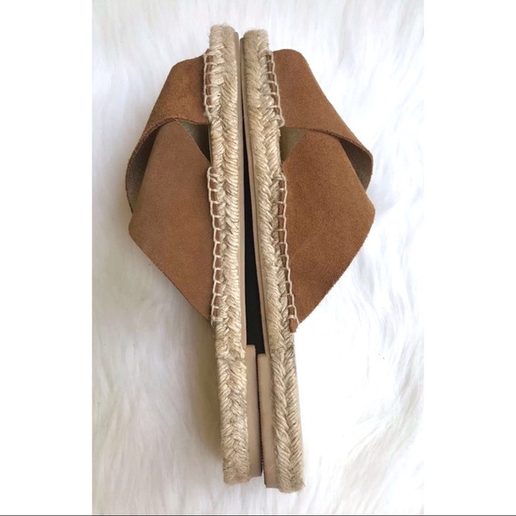 Maypol ‘Mixto’ Tan Suede Espadrille Slides - Picture 4 of 8